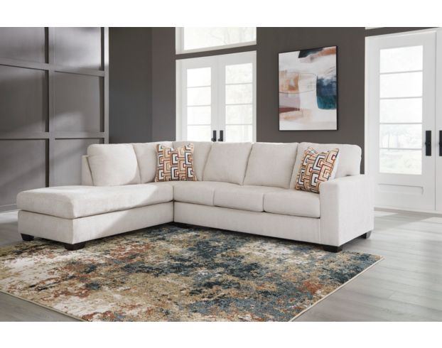 Ashley Aviemore Cream 2 Piece Sectional w/ LAF Chaise large image number 2