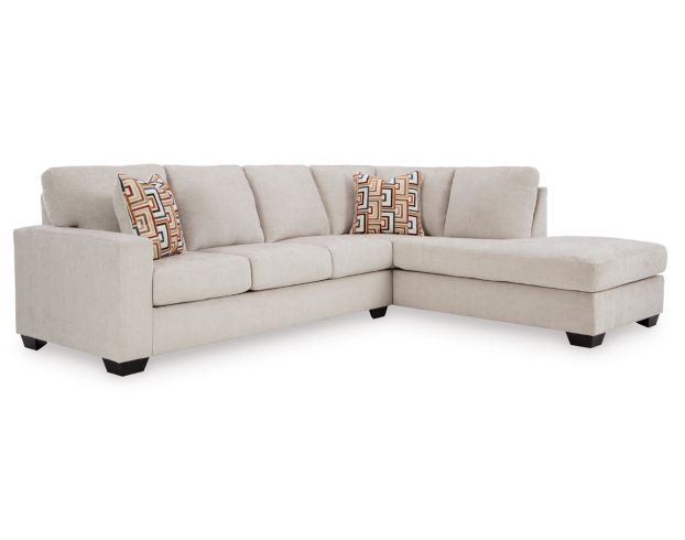 Ashley Aviemore Cream 2 Piece Sectional w/ RAF Chaise large image number 1