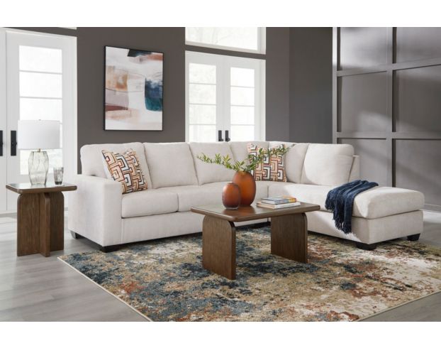 Ashley Aviemore Cream 2 Piece Sectional w/ RAF Chaise large image number 4