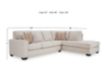 Ashley Aviemore Cream 2 Piece Sectional w/ RAF Chaise small image number 11