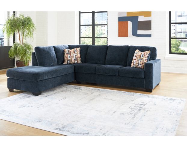 Ashley Aviemore Blue 2 Piece Sectional w/ LAF Chaise large image number 2