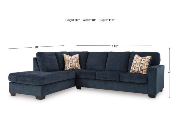 Ashley Aviemore Blue 2 Piece Sectional w/ LAF Chaise large image number 6