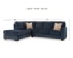 Ashley Aviemore Blue 2 Piece Sectional w/ LAF Chaise small image number 6