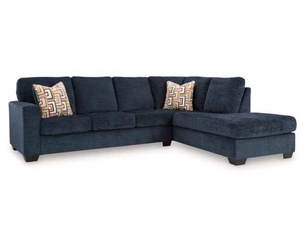 Ashley Aviemore Blue 2 Piece Sectional w/ RAF Chaise large image number 1