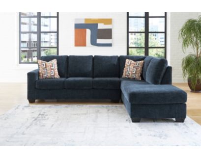 Ashley Aviemore Blue 2 Piece Sectional w/ RAF Chaise