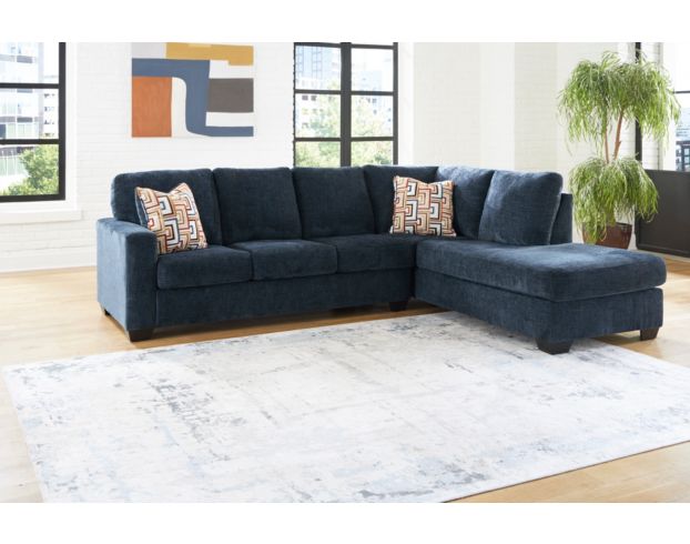 Ashley Aviemore Blue 2 Piece Sectional w/ RAF Chaise large image number 4