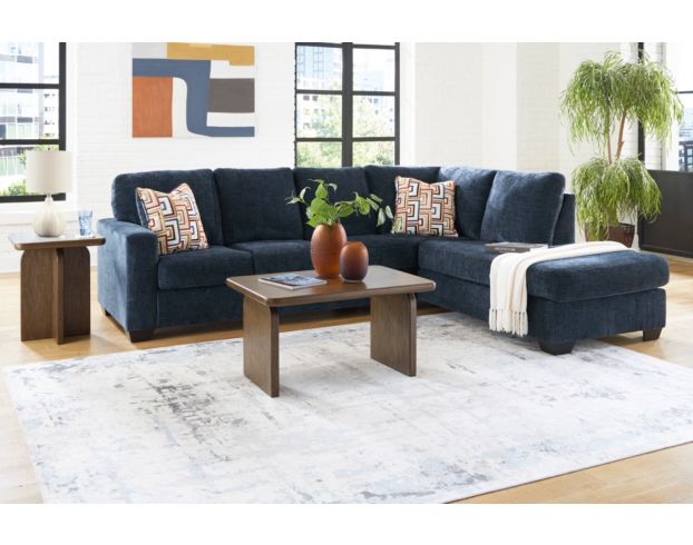 Ashley Aviemore Blue 2 Piece Sectional w/ RAF Chaise large image number 5