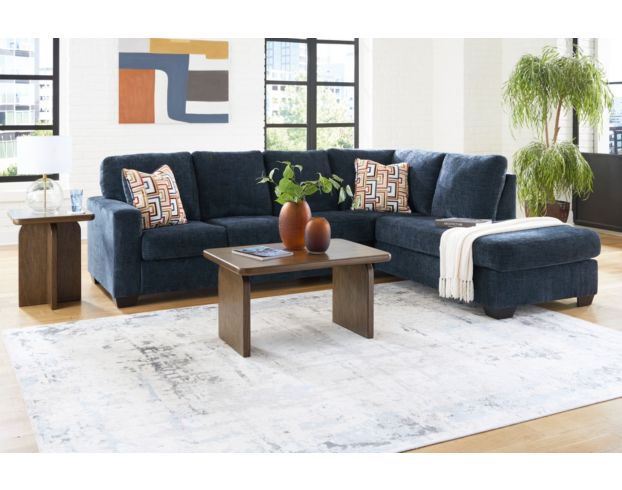 Ashley Aviemore Blue 2 Piece Sectional w/ RAF Chaise large image number 6