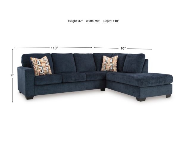 Ashley Aviemore Blue 2 Piece Sectional w/ RAF Chaise large image number 10