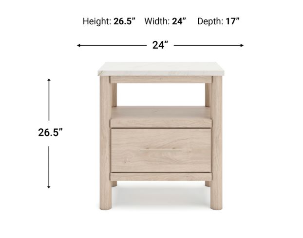 Ashley Furniture Industries In Cadmori Natural Nightstand large image number 12