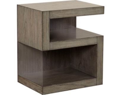 Aspen Modern Loft Gray Open Nightstand