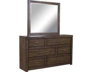 Aspen Modern Loft Brown Dresser with Mirror