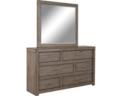 Aspen Modern Loft Gray Dresser with Mirror