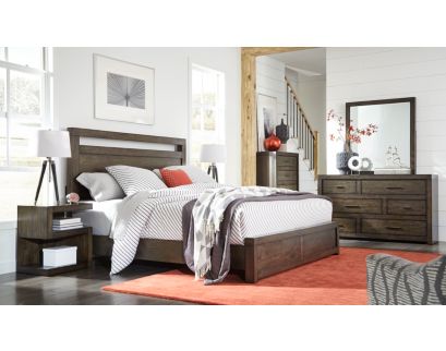 Aspen Modern Loft Brown Queen Bedroom Set