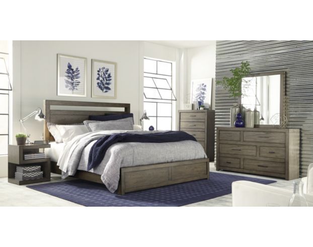 Aspen Modern Loft Gray Queen Bedroom Set large image number 1