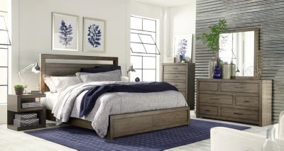 Aspen Modern Loft Gray Queen Bedroom Set