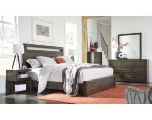 Aspen Modern Loft Brown 4-Piece King Bedroom Set