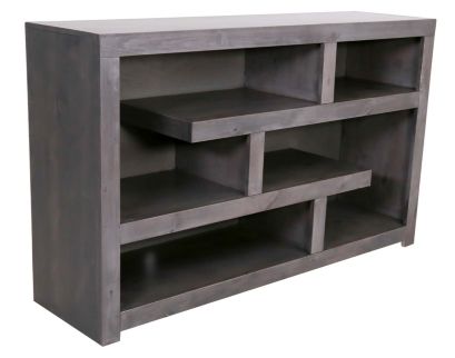 Aspen Contemporary Alder Grey 60-Inch Open Console