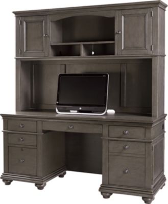 Aspen Oxford Peppercorn Credenza And Hutch Homemakers Furniture