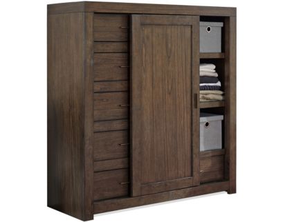 Aspen Modern Loft Brown Sliding Door Chest