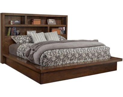 Aspen Modern Loft Brown Queen Platform Bed