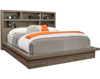 Aspen Modern Loft Gray Queen Platform Bed