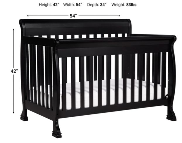 Million Dollar Baby DaVinci Kalani Black 4-in-1 Convertible Crib large image number 6