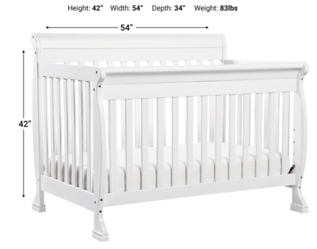 Million Dollar Baby DaVinci Kalani White 4-in-1 Convertible Crib large image number 6