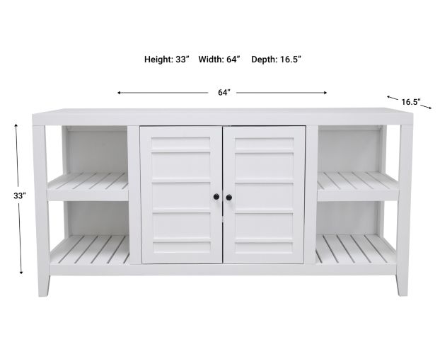 Cal Baja Bungalow White Entertainment Console large image number 4