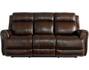 Bassett Furniture Marquee Chocolate Leather Power Headrest Sofa