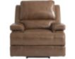 Bassett Furniture Parsons Umber Leather Power Headrest Recliner small image number 1