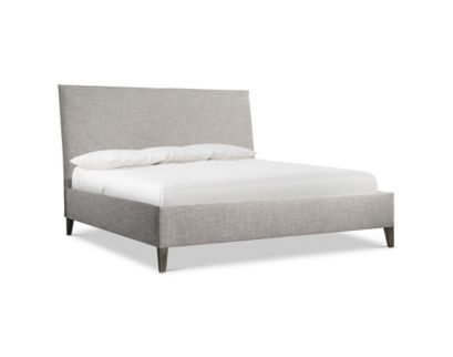 Bernhardt Menton Gray Upholstered Panel Queen Bed