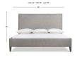 Bernhardt Menton Gray Upholstered Panel Queen Bed small image number 7