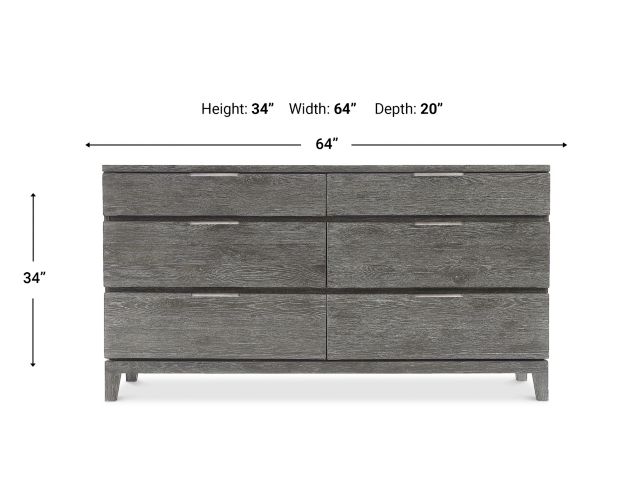 Bernhardt Casegoods Menton Gray 6-Drawer Dresser large image number 5