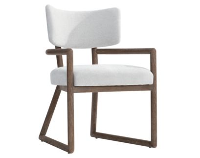 Bernhardt Casa Paros White Upholstered Dining Arm Chair