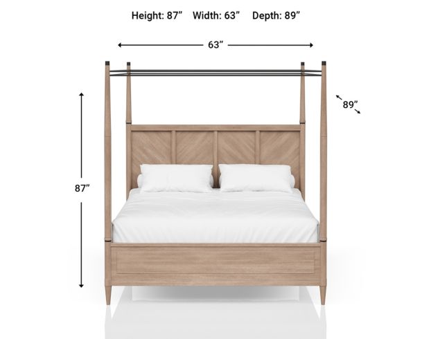 Bernards Furniture Citrus Heights Canopy 4-Piece Queen Bedroom Set large image number 22