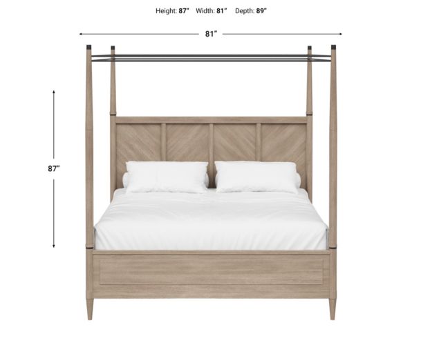 Bernards Furniture Citrus Heights 4-Piece King Canopy Bedroom Set large image number 19