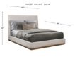 Bernards Furniture Elure Latte Upholstered Queen Bed small image number 5