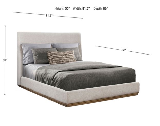 Bernards Furniture Elure Latte Upholstered King Bed large image number 4