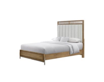 Bernards Furniture Elure Latte Upholstered Strap Panel Queen Bed