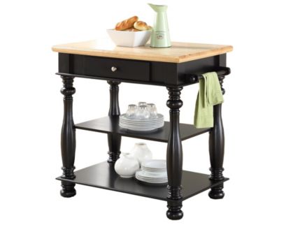 Bernards Furniture Group Llc Avondale Black Kitchen Island