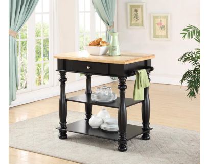 Bernards Furniture Group Llc Avondale Black Kitchen Island