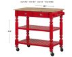Bernards Furniture Group Llc Payson Red Kitchen Cart small image number 3