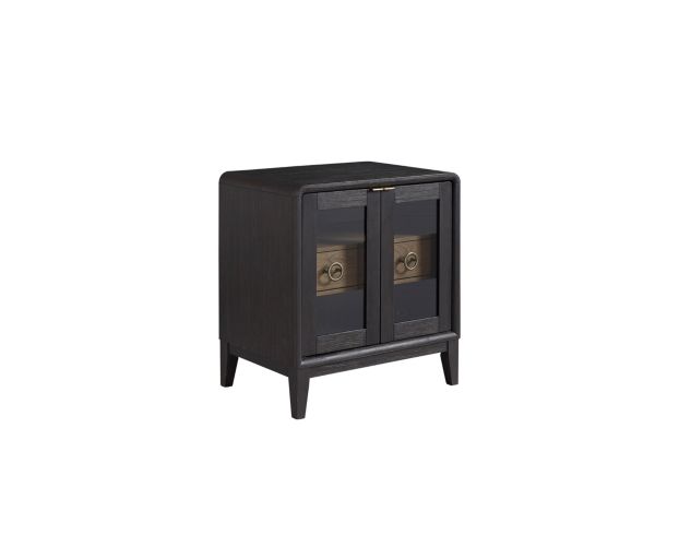 Bernards Furniture Elure Peppercorn Glass Door Nightstand large image number 2