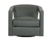 Bernhardt Alana Blue Genuine Leather Swivel Chair small image number 1