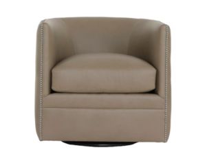 Bernhardt Palazzo Genuine Leather Tan Swivel Chair