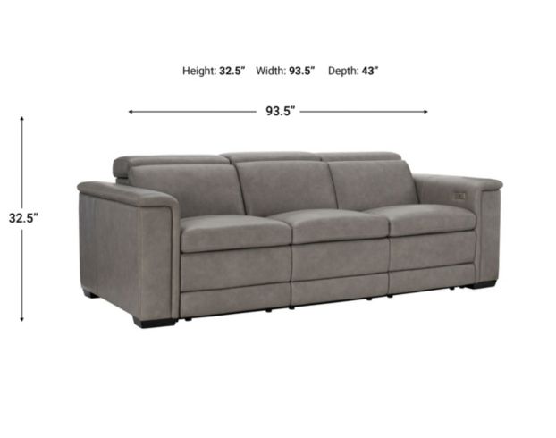 Bernhardt Lioni Genuine Leather Power Reclining Sofa large image number 7