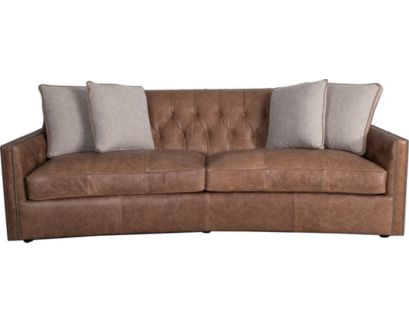 Bernhardt Candace Genuine Leather Brown Sofa