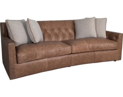 Bernhardt Candace Genuine Leather Brown Sofa