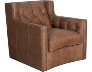 Bernhardt Candice Brown 100% Leather Swivel Chair